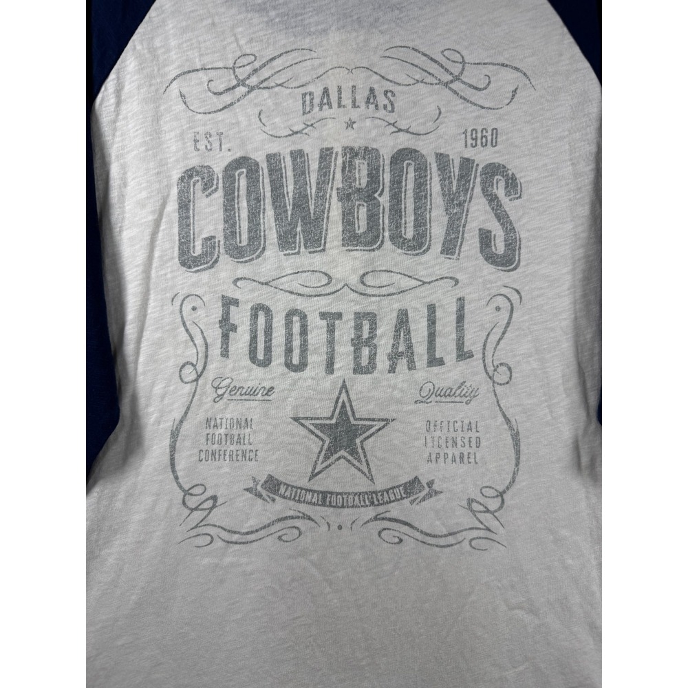NFL x Darius Rucker Dallas Cowboys Henley Long Sleeve Baseball style Mens Large